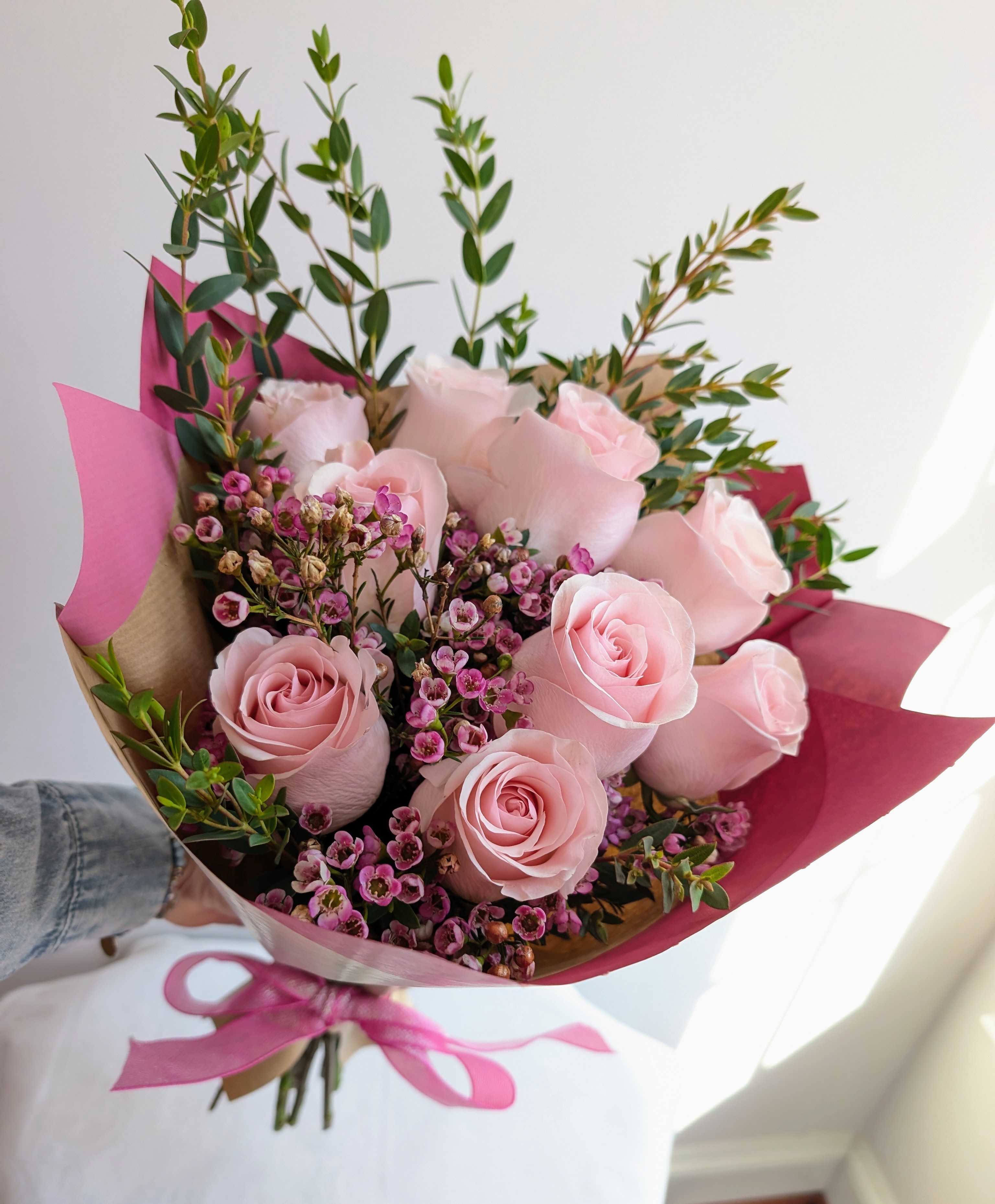 Blush Rose Hand-Tied Bouquet
