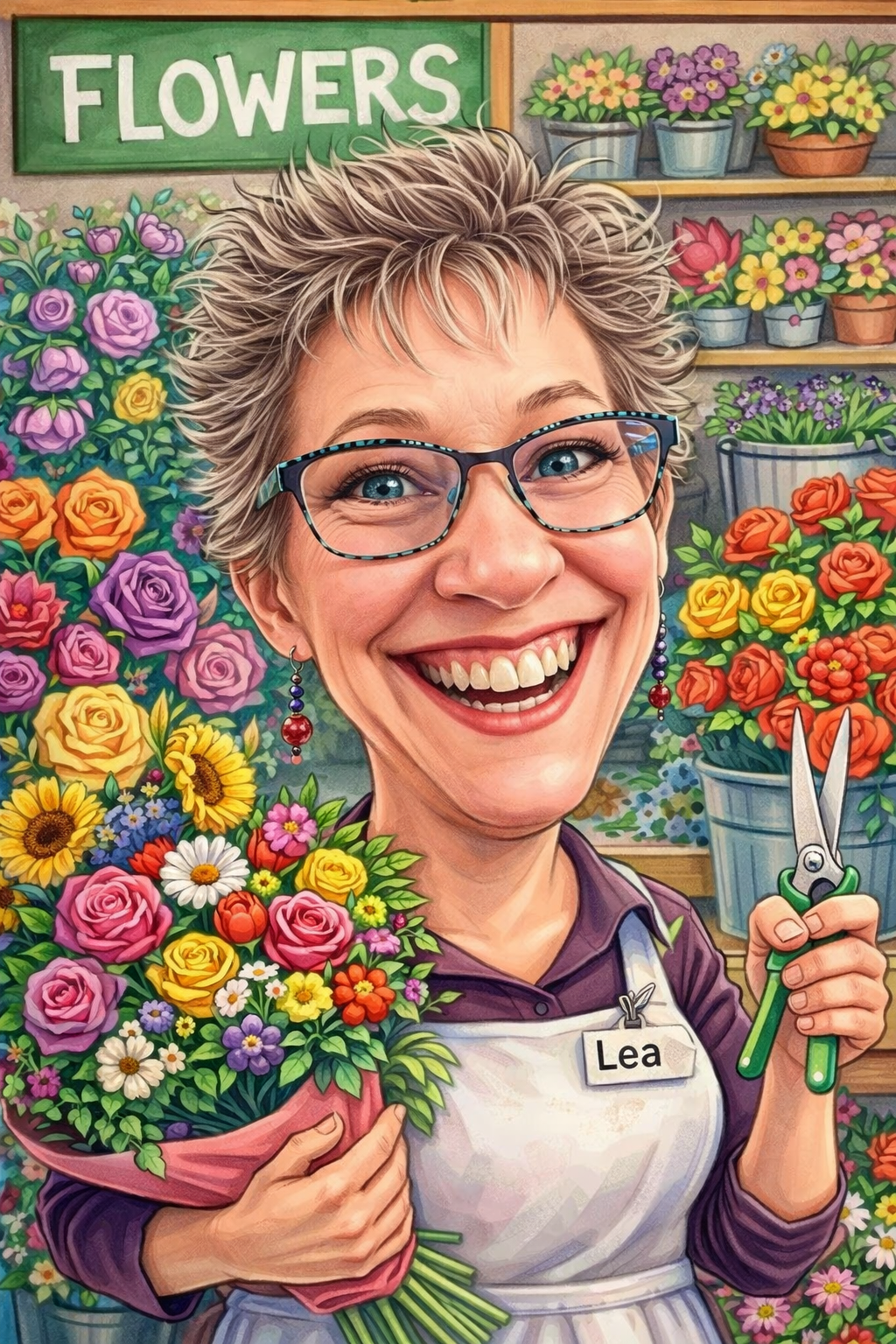 Lea Ruiz-Ramon caricature illustration