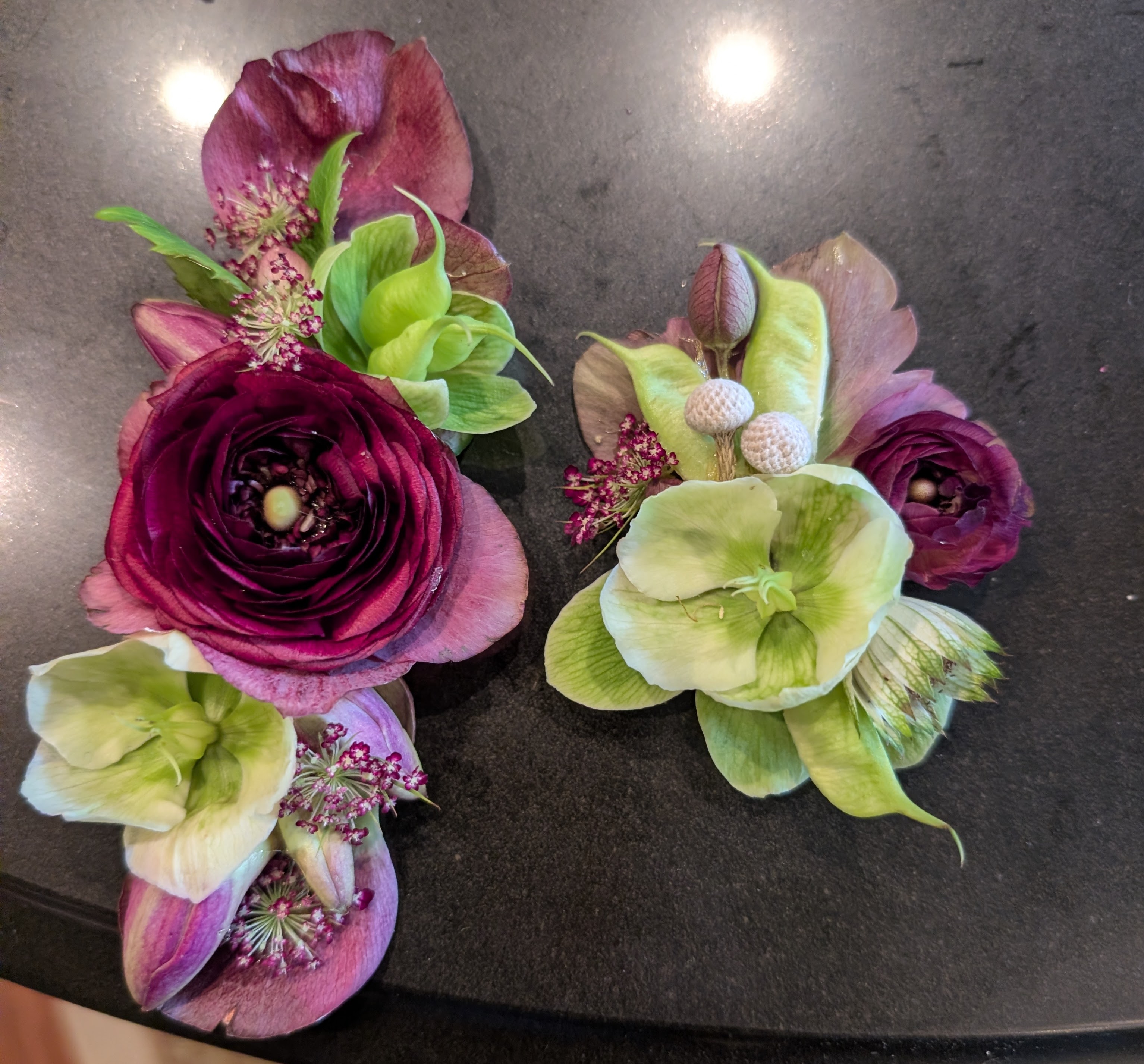 Tattoo Corsage and Magnet Boutonniere Set