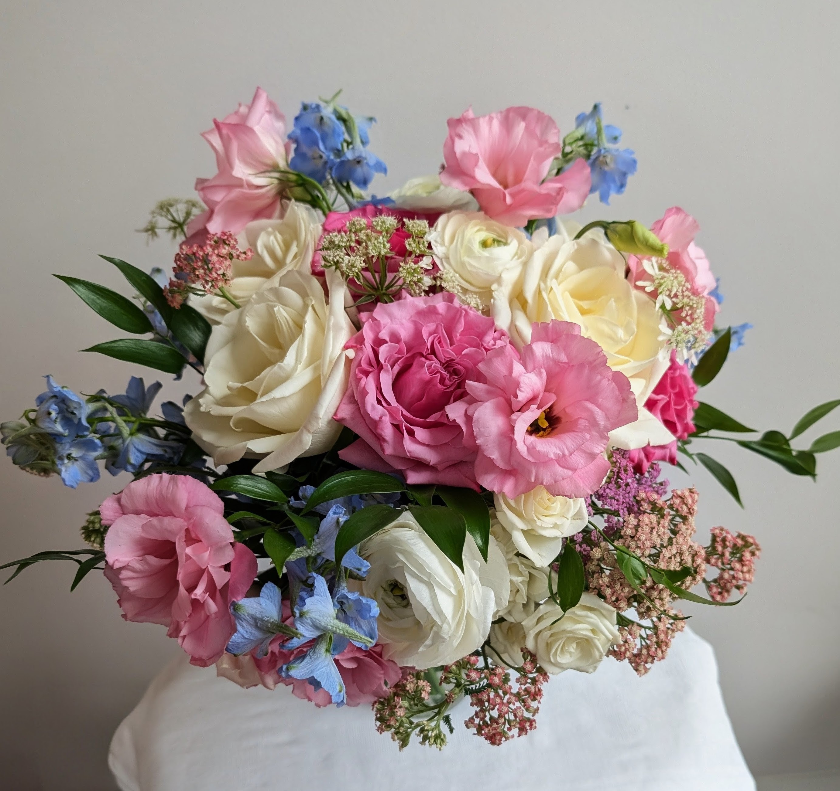 Blush & Blue Bridal Bouquet